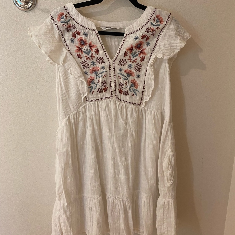 Size XL Sonoma linen embroidered dress!